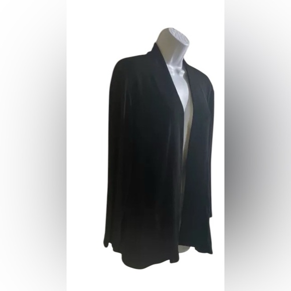 Black Cardigan Sweater Open Front_size 3_(16/18)_ Travelers By Chico’s_Women - Picture 2 of 6
